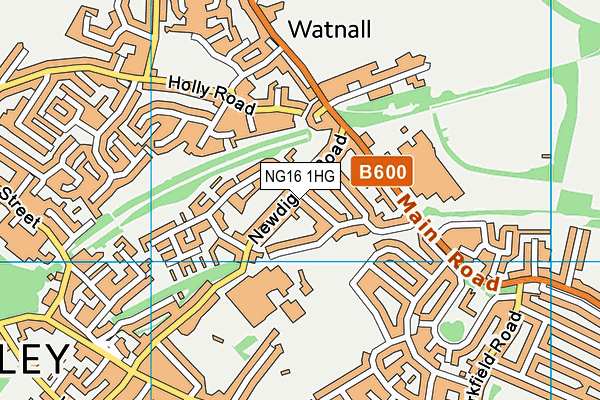 NG16 1HG map - OS VectorMap District (Ordnance Survey) NG16 1HG map - OS VectorMap District (Ordnance Survey)