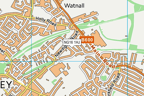 NG16 1HJ map - OS VectorMap District (Ordnance Survey) NG16 1HJ map - OS VectorMap District (Ordnance Survey)