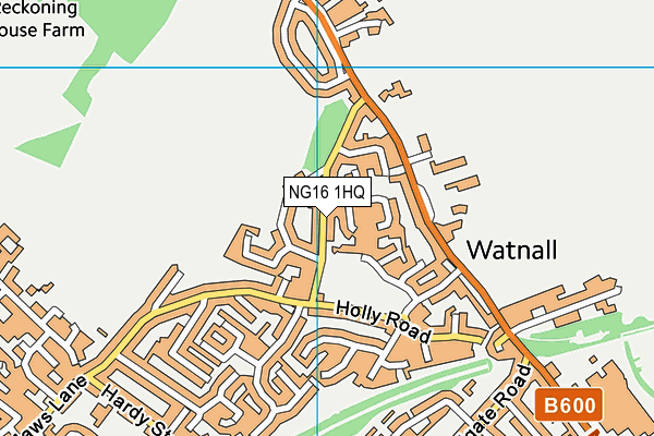 NG16 1HQ map - OS VectorMap District (Ordnance Survey) NG16 1HQ map - OS VectorMap District (Ordnance Survey)