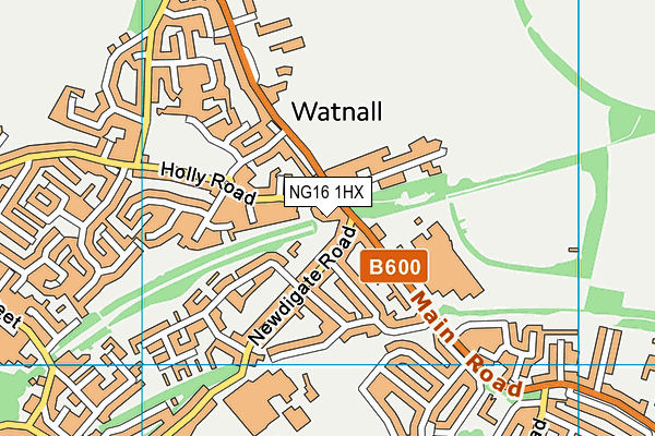NG16 1HX map - OS VectorMap District (Ordnance Survey) NG16 1HX map - OS VectorMap District (Ordnance Survey)