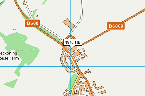 NG16 1JB map - OS VectorMap District (Ordnance Survey) NG16 1JB map - OS VectorMap District (Ordnance Survey)