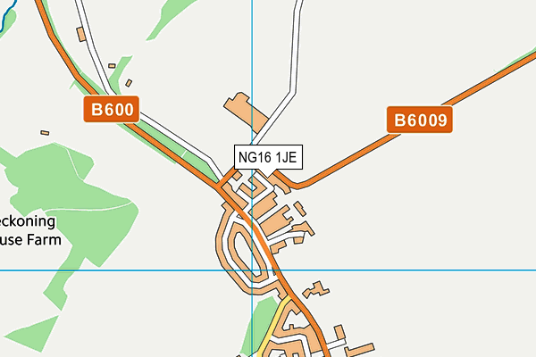 NG16 1JE map - OS VectorMap District (Ordnance Survey)