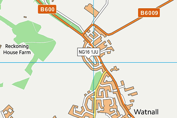 NG16 1JU map - OS VectorMap District (Ordnance Survey)