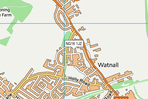NG16 1JZ map - OS VectorMap District (Ordnance Survey) NG16 1JZ map - OS VectorMap District (Ordnance Survey)