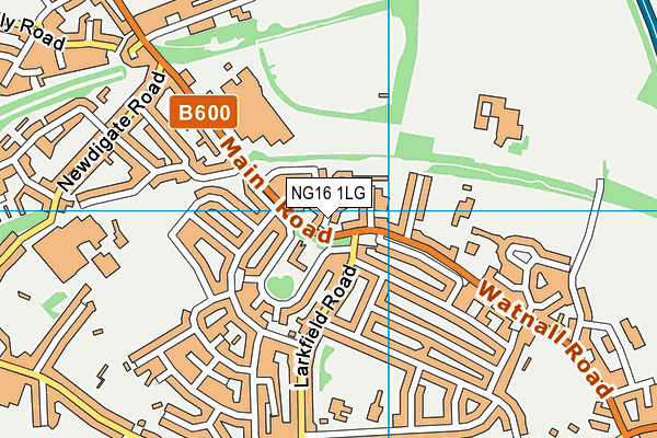 NG16 1LG map - OS VectorMap District (Ordnance Survey) NG16 1LG map - OS VectorMap District (Ordnance Survey)