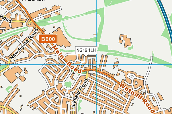 NG16 1LH map - OS VectorMap District (Ordnance Survey) NG16 1LH map - OS VectorMap District (Ordnance Survey)