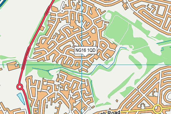NG16 1QD map - OS VectorMap District (Ordnance Survey) NG16 1QD map - OS VectorMap District (Ordnance Survey)