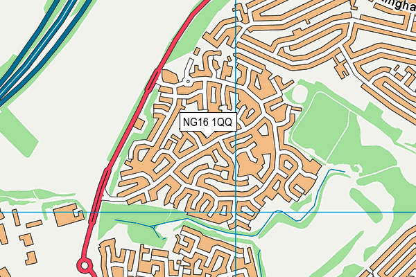 NG16 1QQ map - OS VectorMap District (Ordnance Survey) NG16 1QQ map - OS VectorMap District (Ordnance Survey)