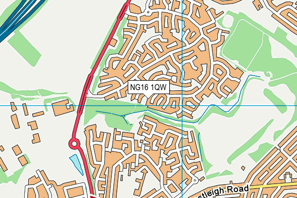 NG16 1QW map - OS VectorMap District (Ordnance Survey) NG16 1QW map - OS VectorMap District (Ordnance Survey)