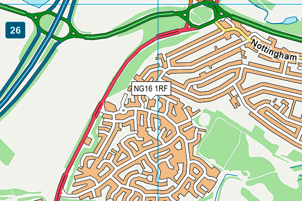 NG16 1RF map - OS VectorMap District (Ordnance Survey) NG16 1RF map - OS VectorMap District (Ordnance Survey)