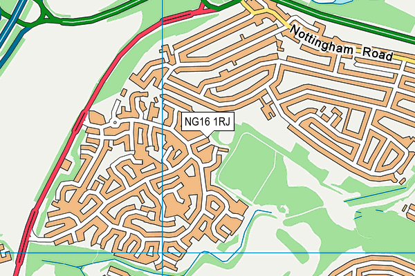 NG16 1RJ map - OS VectorMap District (Ordnance Survey) NG16 1RJ map - OS VectorMap District (Ordnance Survey)