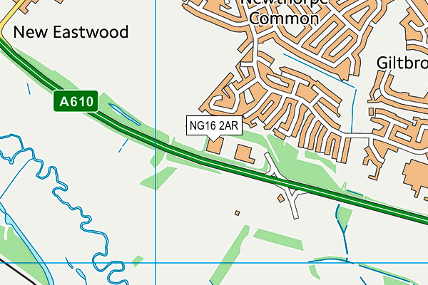 NG16 2AR map - OS VectorMap District (Ordnance Survey) NG16 2AR map - OS VectorMap District (Ordnance Survey)