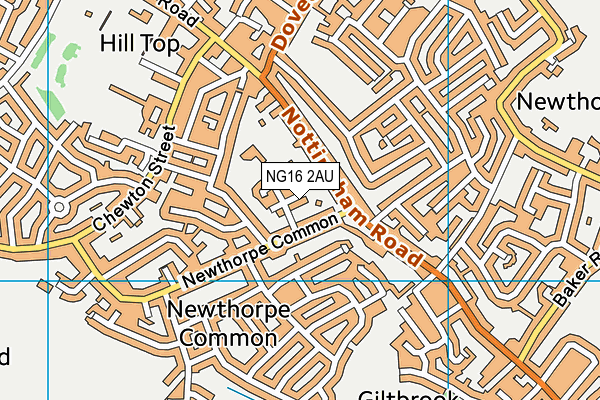 NG16 2AU map - OS VectorMap District (Ordnance Survey) NG16 2AU map - OS VectorMap District (Ordnance Survey)
