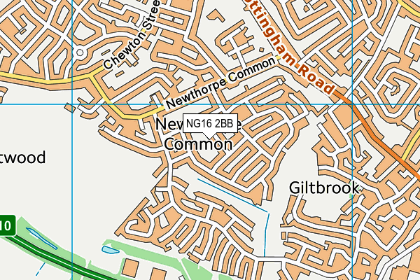 NG16 2BB map - OS VectorMap District (Ordnance Survey) NG16 2BB map - OS VectorMap District (Ordnance Survey)