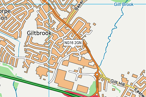 NG16 2GN map - OS VectorMap District (Ordnance Survey) NG16 2GN map - OS VectorMap District (Ordnance Survey)