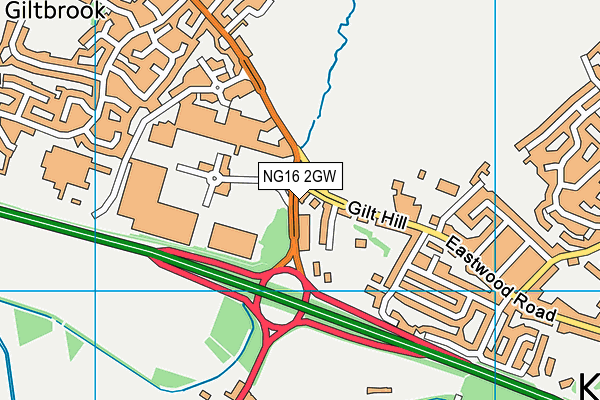 NG16 2GW map - OS VectorMap District (Ordnance Survey) NG16 2GW map - OS VectorMap District (Ordnance Survey)