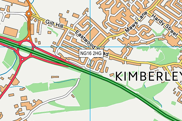 NG16 2HG map - OS VectorMap District (Ordnance Survey) NG16 2HG map - OS VectorMap District (Ordnance Survey)