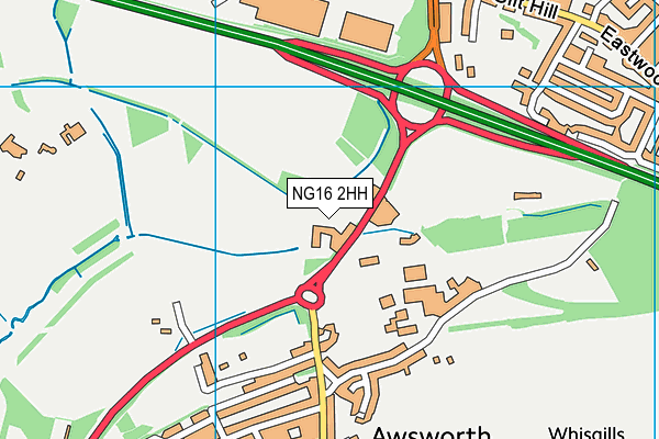 NG16 2HH map - OS VectorMap District (Ordnance Survey) NG16 2HH map - OS VectorMap District (Ordnance Survey)