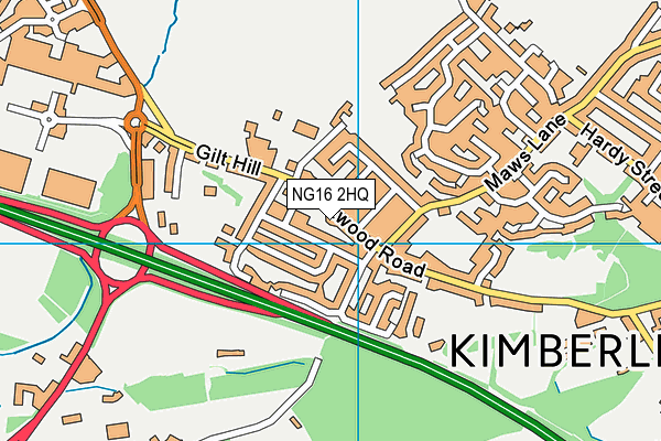 NG16 2HQ map - OS VectorMap District (Ordnance Survey) NG16 2HQ map - OS VectorMap District (Ordnance Survey)