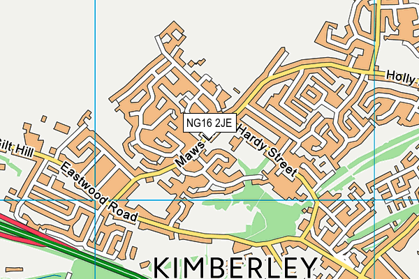 NG16 2JE map - OS VectorMap District (Ordnance Survey) NG16 2JE map - OS VectorMap District (Ordnance Survey)