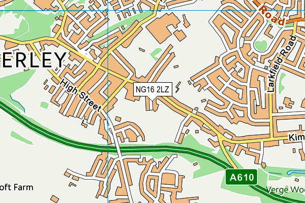 NG16 2LZ map - OS VectorMap District (Ordnance Survey) NG16 2LZ map - OS VectorMap District (Ordnance Survey)