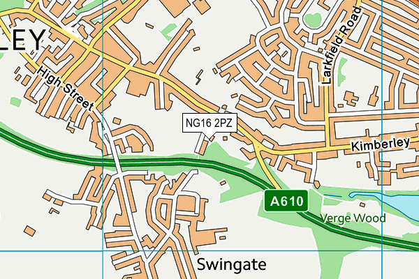NG16 2PZ map - OS VectorMap District (Ordnance Survey) NG16 2PZ map - OS VectorMap District (Ordnance Survey)