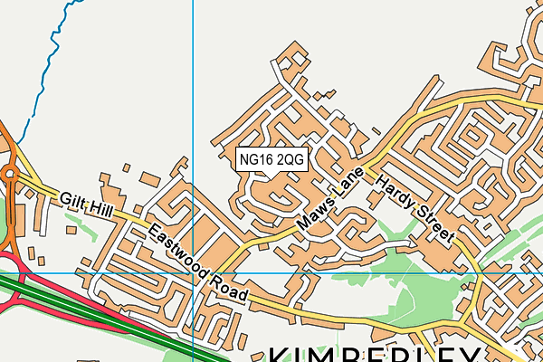 NG16 2QG map - OS VectorMap District (Ordnance Survey) NG16 2QG map - OS VectorMap District (Ordnance Survey)