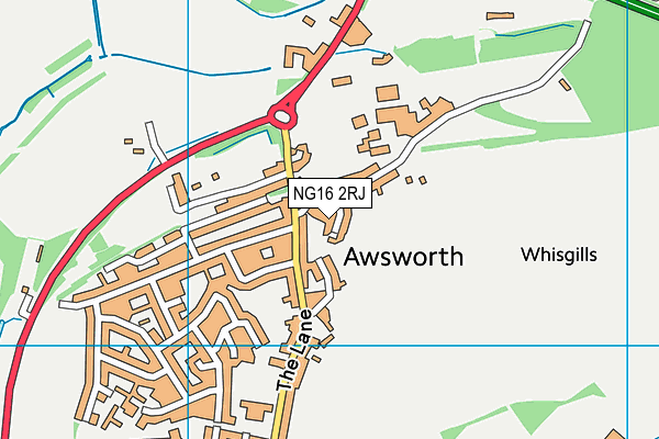NG16 2RJ map - OS VectorMap District (Ordnance Survey) NG16 2RJ map - OS VectorMap District (Ordnance Survey)