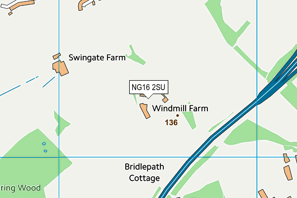 NG16 2SU map - OS VectorMap District (Ordnance Survey) NG16 2SU map - OS VectorMap District (Ordnance Survey)