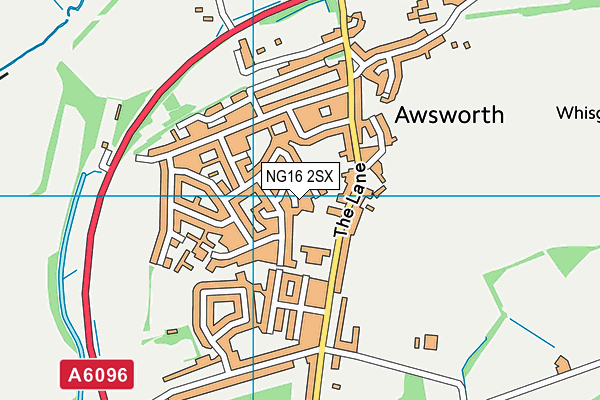 NG16 2SX map - OS VectorMap District (Ordnance Survey) NG16 2SX map - OS VectorMap District (Ordnance Survey)
