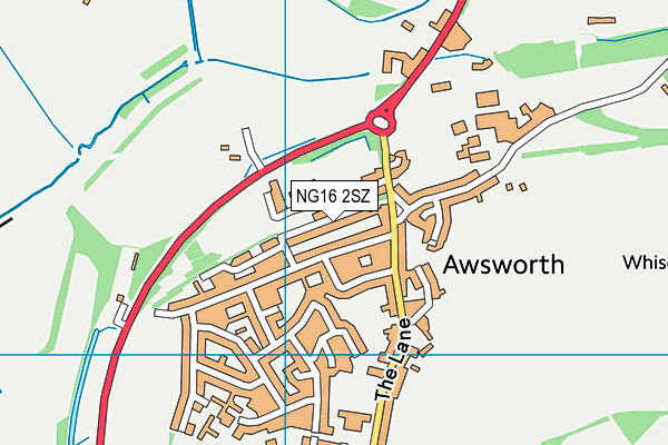 NG16 2SZ map - OS VectorMap District (Ordnance Survey)