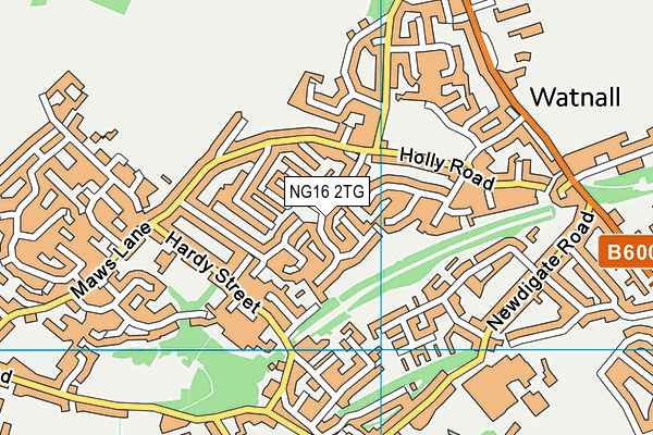 NG16 2TG map - OS VectorMap District (Ordnance Survey) NG16 2TG map - OS VectorMap District (Ordnance Survey)