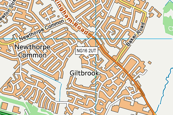 NG16 2UT map - OS VectorMap District (Ordnance Survey) NG16 2UT map - OS VectorMap District (Ordnance Survey)