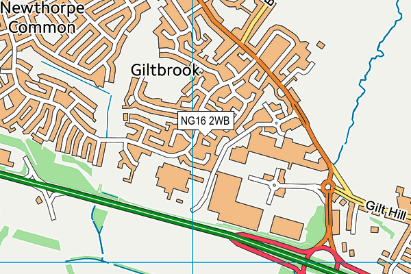 NG16 2WB map - OS VectorMap District (Ordnance Survey) NG16 2WB map - OS VectorMap District (Ordnance Survey)