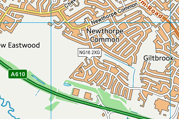 NG16 2XG map - OS VectorMap District (Ordnance Survey) NG16 2XG map - OS VectorMap District (Ordnance Survey)
