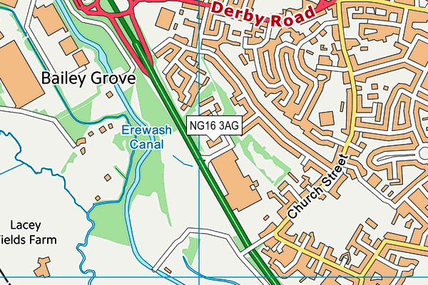 NG16 3AG map - OS VectorMap District (Ordnance Survey) NG16 3AG map - OS VectorMap District (Ordnance Survey)