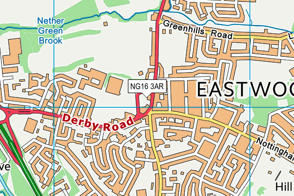 NG16 3AR map - OS VectorMap District (Ordnance Survey) NG16 3AR map - OS VectorMap District (Ordnance Survey)