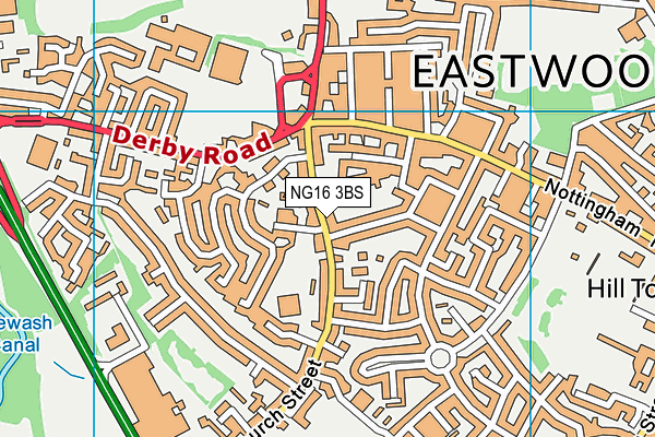 NG16 3BS map - OS VectorMap District (Ordnance Survey) NG16 3BS map - OS VectorMap District (Ordnance Survey)