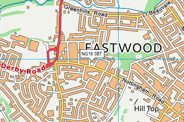 NG16 3BT map - OS VectorMap District (Ordnance Survey) NG16 3BT map - OS VectorMap District (Ordnance Survey)