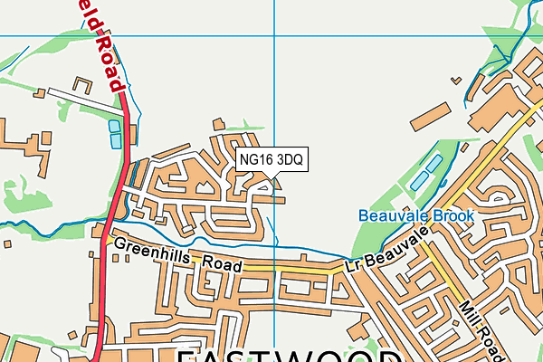 NG16 3DQ map - OS VectorMap District (Ordnance Survey) NG16 3DQ map - OS VectorMap District (Ordnance Survey)