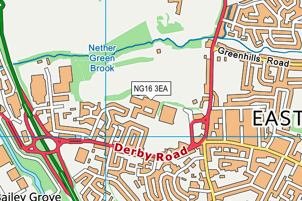 NG16 3EA map - OS VectorMap District (Ordnance Survey) NG16 3EA map - OS VectorMap District (Ordnance Survey)