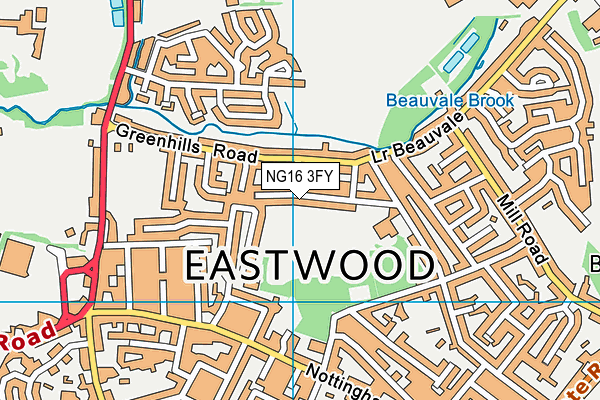 NG16 3FY map - OS VectorMap District (Ordnance Survey) NG16 3FY map - OS VectorMap District (Ordnance Survey)