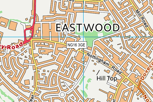 NG16 3GE map - OS VectorMap District (Ordnance Survey) NG16 3GE map - OS VectorMap District (Ordnance Survey)