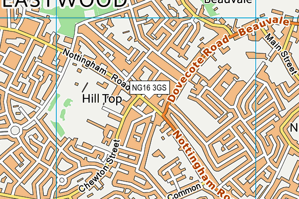 NG16 3GS map - OS VectorMap District (Ordnance Survey) NG16 3GS map - OS VectorMap District (Ordnance Survey)