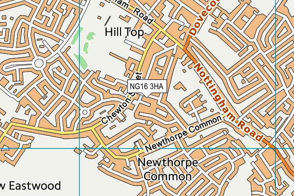 NG16 3HA map - OS VectorMap District (Ordnance Survey) NG16 3HA map - OS VectorMap District (Ordnance Survey)
