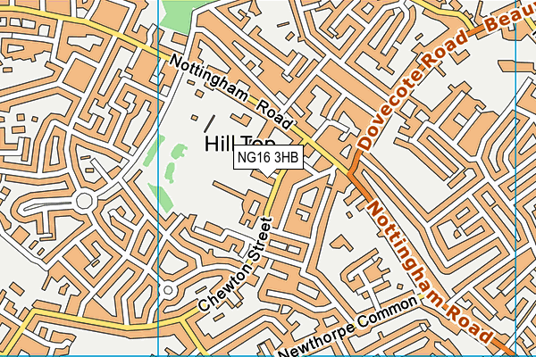 NG16 3HB map - OS VectorMap District (Ordnance Survey) NG16 3HB map - OS VectorMap District (Ordnance Survey)