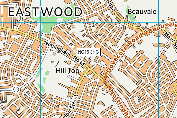 NG16 3HG map - OS VectorMap District (Ordnance Survey) NG16 3HG map - OS VectorMap District (Ordnance Survey)