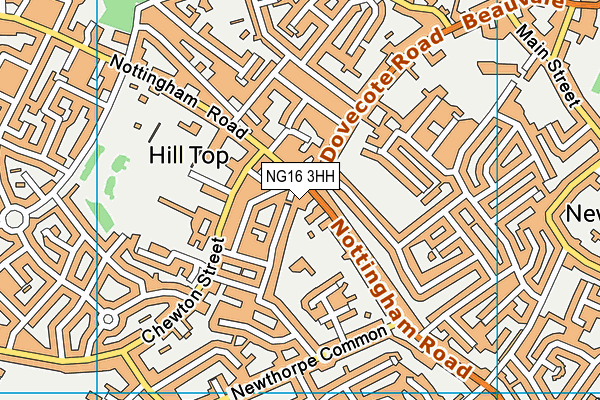 NG16 3HH map - OS VectorMap District (Ordnance Survey) NG16 3HH map - OS VectorMap District (Ordnance Survey)