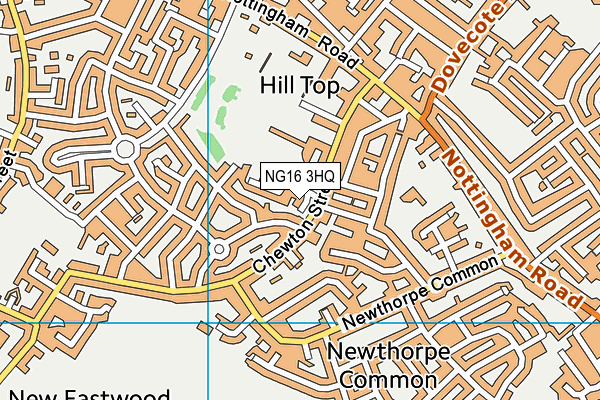 NG16 3HQ map - OS VectorMap District (Ordnance Survey) NG16 3HQ map - OS VectorMap District (Ordnance Survey)