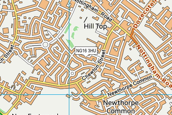 NG16 3HU map - OS VectorMap District (Ordnance Survey) NG16 3HU map - OS VectorMap District (Ordnance Survey)